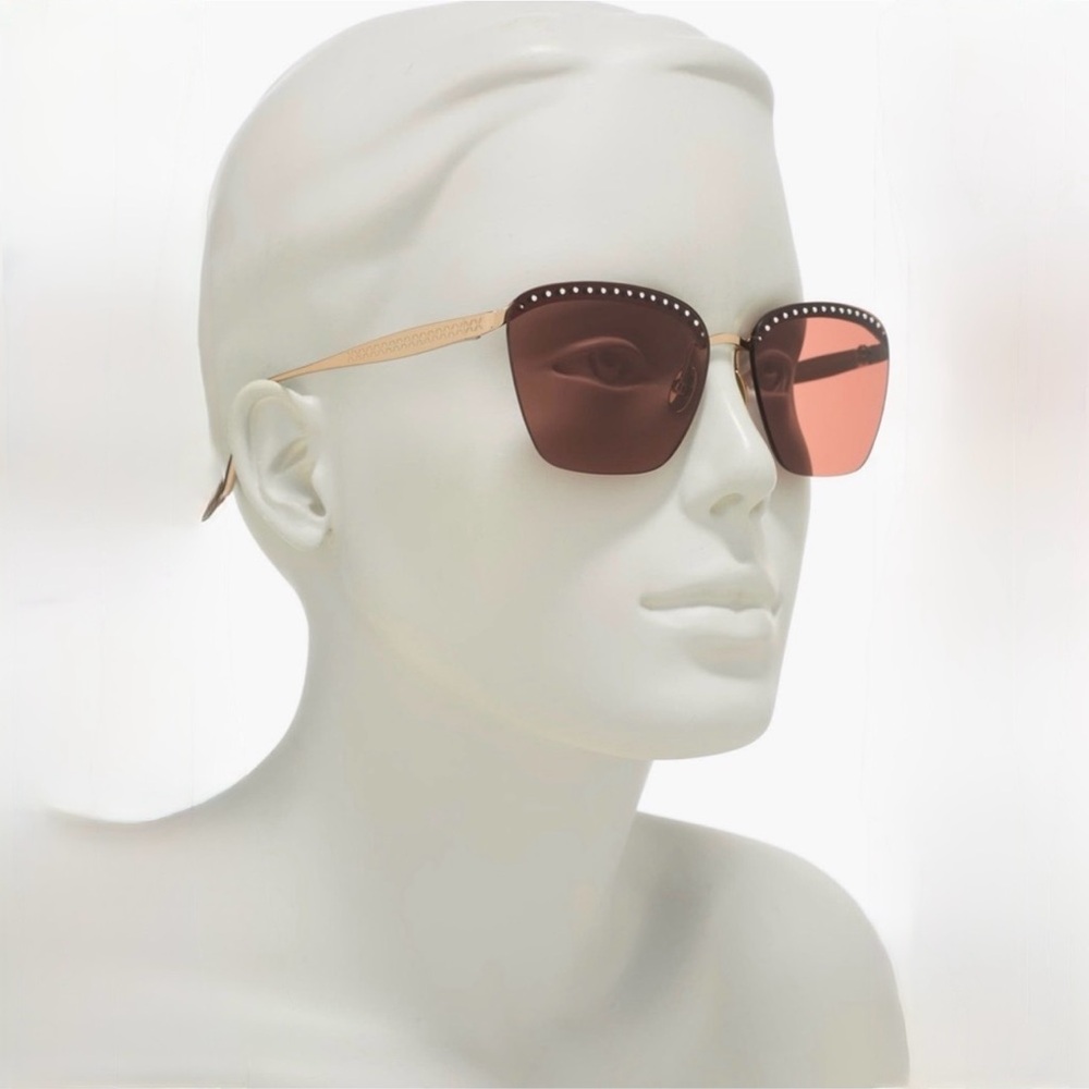Alaïa Sunglasses with Gold Accents